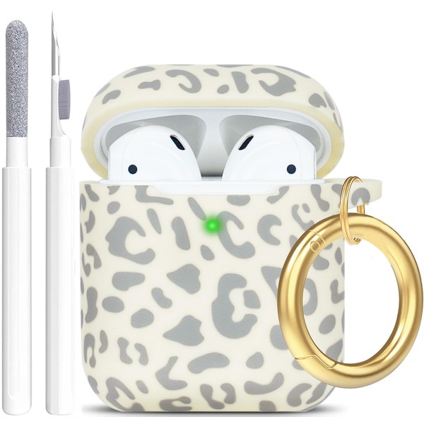 Leopard Silicone Compatible with Airpods Case, Gawnock Soft Earpod Case