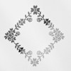 Decal Stickers of Floral Frame (Metallic Silver) (Set of 2)