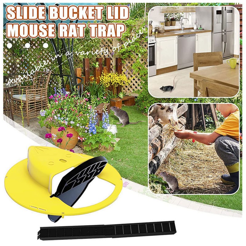 Mouse Trap, Humanized Mousetrap with Flip and Slide Lid, Trap