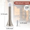 Newwiee 100 Pack Spring Door Stopper Bulk with Rubber Bumper