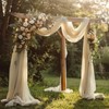 Wokceer Wedding Arch Draping Fabric 28.7" x 20FT Champagne Drapes