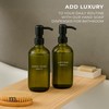 MAISONOVO Soap Dispenser 2-Piece Set | 16.9oz Green Bottles with