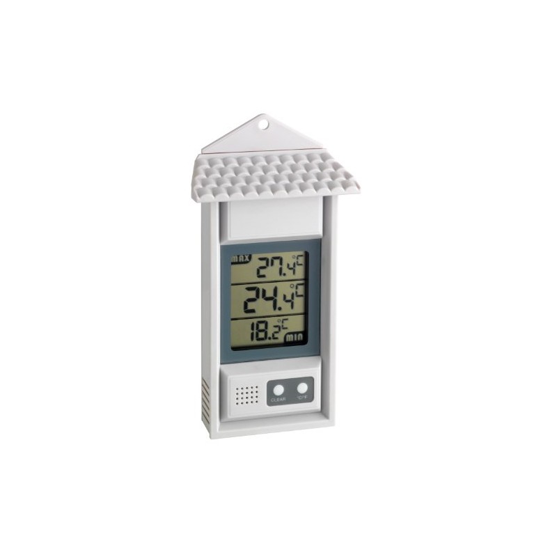 Min Max White Housed Digital Thermometer Perfect for Gardens, Greenhouses