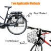 Flintronic Front Basket, Bicycle Basket Rear, Foldable & Detachable Metal