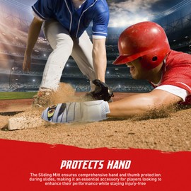 HolyElks Sliding Mitt,Baseball Sliding Mitt,Protective Baserunning Sliding Gloves,Baseball Protective Equipmen,Youth and Adult Sizes,Left + Right Hand,Hand Protector for Running (Mummy, Youth)