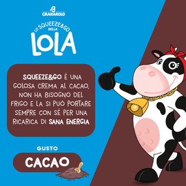 Granarolo, Squeeze&Go al Gusto Cacao da 85 gr, Realizzato con l'83% di Latte, Ottima Merenda Ideale in Ogni momento della Giornata, 100% Made in Italy, Senza Conservanti, 10 pezzi