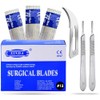 MuskalMed Pack of 100 Blades #12, Scalpel Blades for Knife