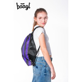 Baagl Gym Bag for Girls and Women - Shoe Bag, School and Nursery Sports Bag, Sports Backpack (Wednesday)