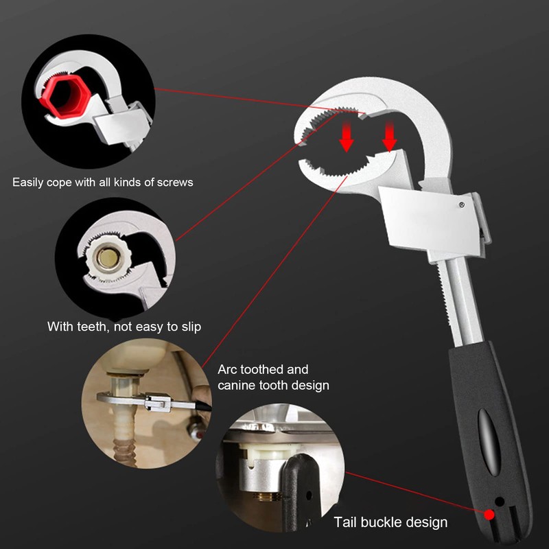 Llave Universal Ajustable de Doble Punta, Llave Creciente de Extremo