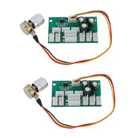 Create idea 2Pcs 4-Pin 8-Wege-Lüfterdrehzahlregler 60x35x16mm 12V für Computer