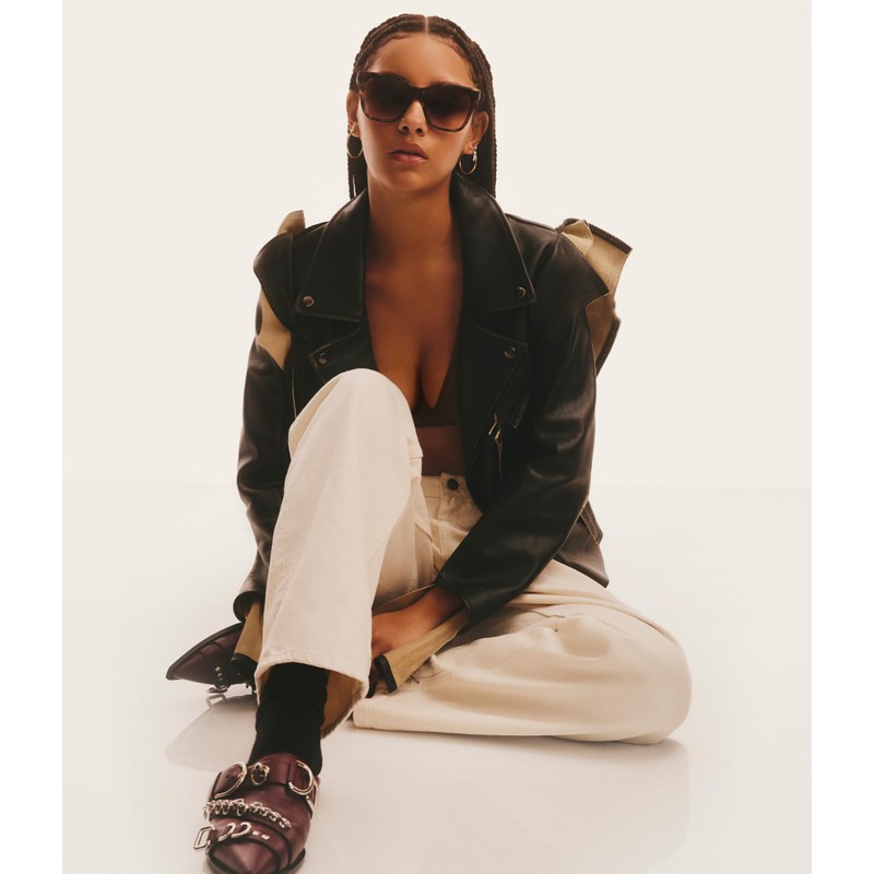 Quay Women Square Sunglasses, Neutral Tort, Extra Large