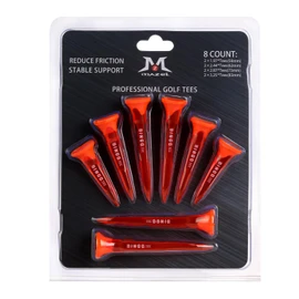 MAZEL Clear Plastic Golf Tees for Extra Distance and Heavy Duty with 5 Prong Design, Stability, Anti-Break, Long Tee/Short Tee, Screwdrivers, 8 Pieces, 2.0, 2.4, 2.8, 3.3 inches (50 mm), 2.4 inches