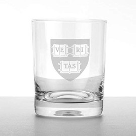 M. LA HART Harvard University Tumbler Glasses - Set of 2