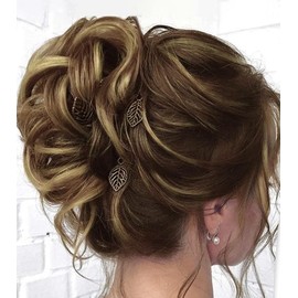 Messy Bun Hair Clip for Women & Girls – Tousled Updo Synthetic Hair Piece with Claw Clip, Natural-Looking Ponytail Bun Scrunchie Extension for Quick Hairstyles (Light Brown)