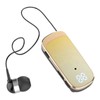 Retractable Earpiece, Retractable Headset Clip On Bluetooth Earphone with LED