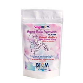 Biom Probiotics Biom Probiotic Suppository: Natural Vaginal pH and Odor Control Regimen; Balance and Nourishes Vaginal Microbiome; No Parabens (30)