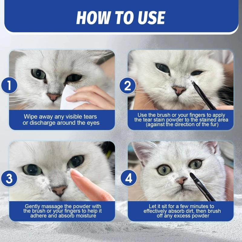 Ninibabie Tear Stain Remover Powder for Dogs and Cats, Eye