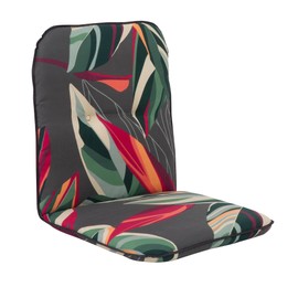 PATIO Low-Backed Chair Cushion 100 x 50 cm Classic Low Garden Chair Cushion with Elastic Band for Attaching Indoor and Outdoor Use