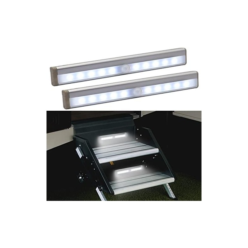 Motion Activated RV Step Lights, 10 LED Battery Operated Motorhome
