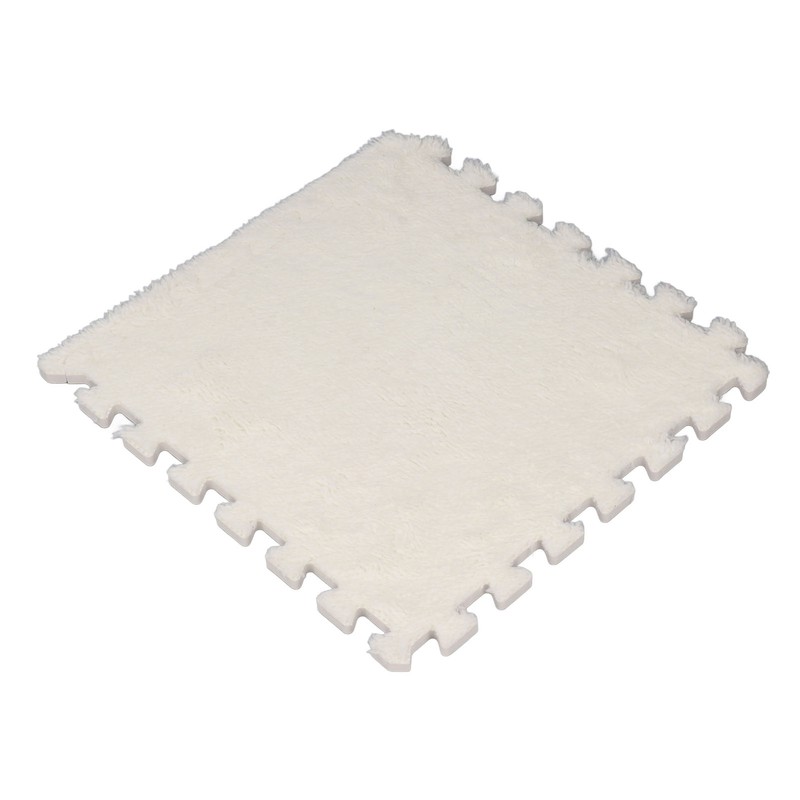 10pcs Plush Foam Floor Mat Thickened Cuttable Interlocking Carpet Tiles