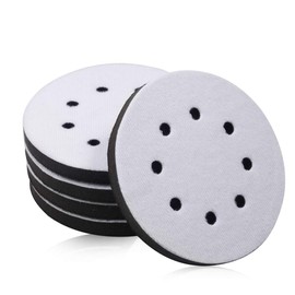 SPEEDWOX 5 Inch 8 Holes Hook and Loop Sanding Discs Pad 5 Packs Interface Buffer Cushion Soft Foam Buffering Pad Shank Backing Pad for Drill Grinder Rotary Tools