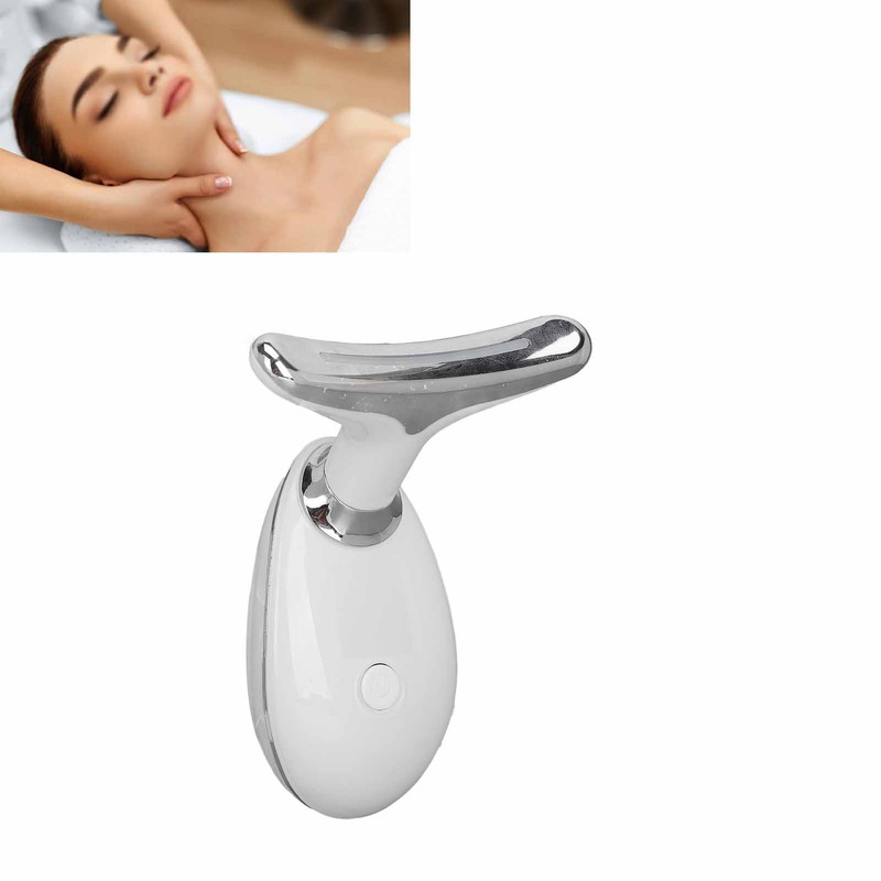 Neck Skin Tightening Lifting Massager Colorful Lights Wrinkle Removal Vibration