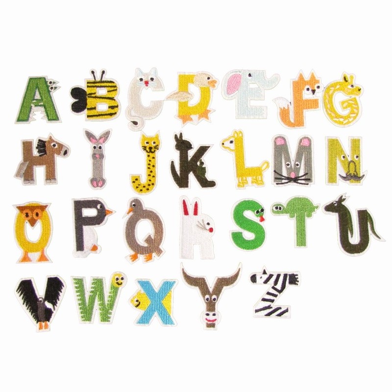 Iron On Patch Alphabet Animal (U)