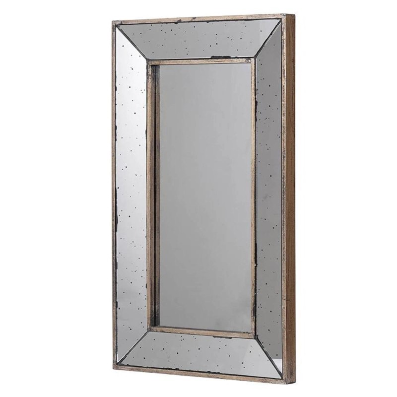 HomeRoots 24" Silver Framed Antiqued Accent Mirror