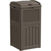 Greesum 33 Gallon Outdoor Trash Can with Lid, Waterproof Resin