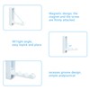 JXYT 4PCS Folding Coat Hooks, Heavy Duty Metal Foldable White