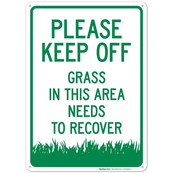 Please Keep Off Grass in This Area Needs to Recover