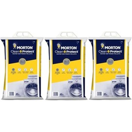 MYNERK Morton Clean and Protect Water Softener Salt Pellets, 40 LB Bag (3), White