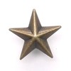 Small Star Button Snap Set Antique Brass 3/4" 1265-91