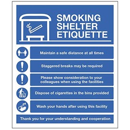 Smoking shelter COVID19 guidelines