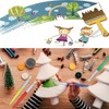 Kids Paint Brushes, 4 Pcs Childrens Paint Brushes Set Flat