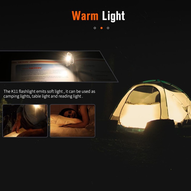 NICRON K11 Rechargeable Keychain Flashlight Lightweight,400 Hight Lumen with Extra
