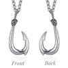 vicima Stainless Steel Fish Hook Necklace for Men, Maui Hook