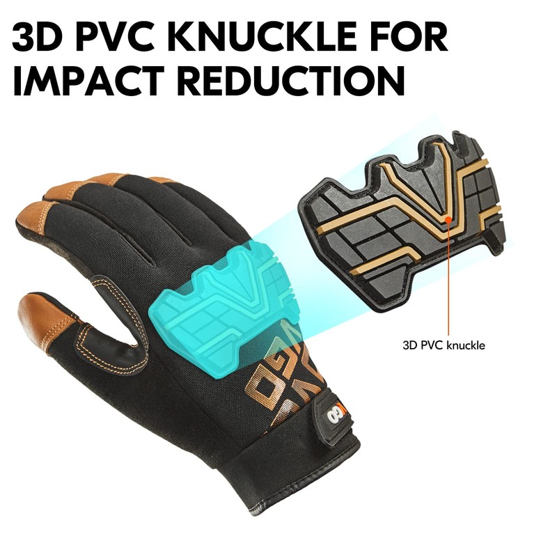 Vgo... Work Gloves Men Touchscreen Anti Impact,Utility Gloves in Goat