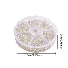 AvoDovA 1390 Pieces Jump Rings Set, 4-10 mm Split Rings Jewellery Discoveries DIY Discoveries, Open Jump Rings for Choker Necklaces Bracelet Jewellery Crafts Repair Making (Gold)