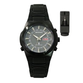 [ARTSTATE W335G]腕時計 メンズ 電波時計,日付と曜日の表示, ライト機能付き,長いバッテリー寿命