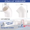 1-1/2" 4 Pcs 45° Elbow Pipe Fittings (Socket x Socket),