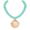 BERYOHZ Beaded Charm Pendant Necklace for Women Seashell Boho Starfish