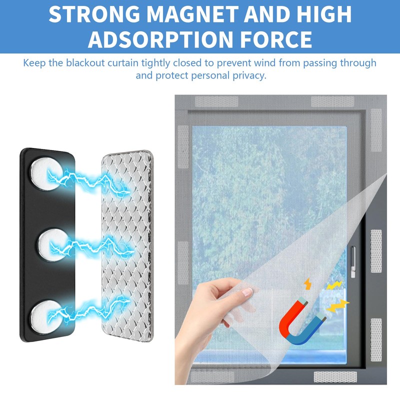 Curtain Magnets Closure, Kaluofan 20Pairs Blackout Blind Accessory Magnets