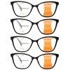 VisiWell 4 Pack Progressive Multifocus Reading Glasses for Women Men