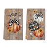 Artoid Mode Wood Bead Pumpkin Fall Kitchen Towels Dish Towels,