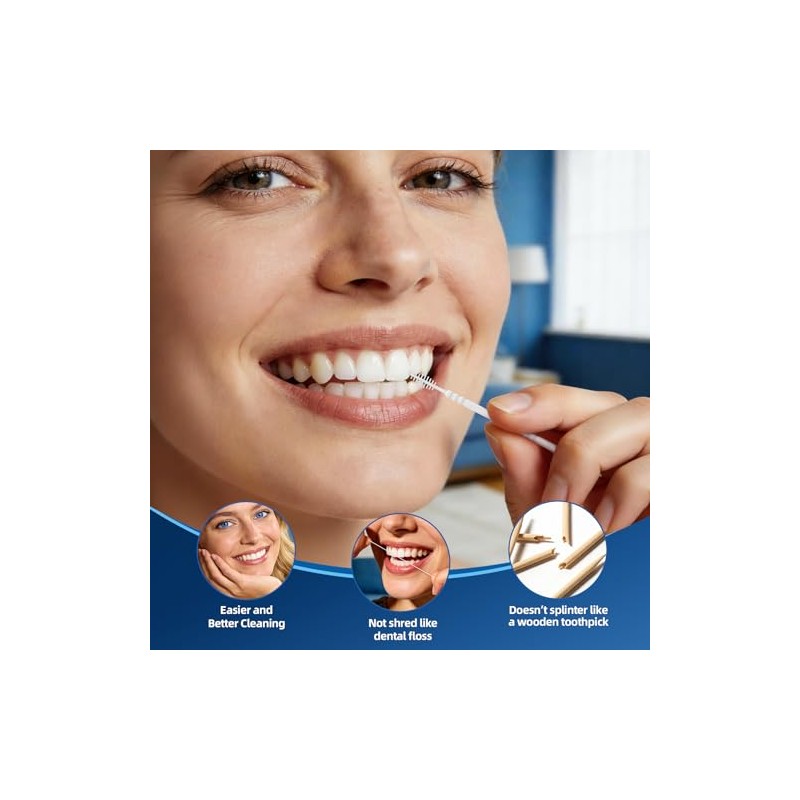 RAZOKO 600 cepillos interdentales desechables para el cuidado bucal con