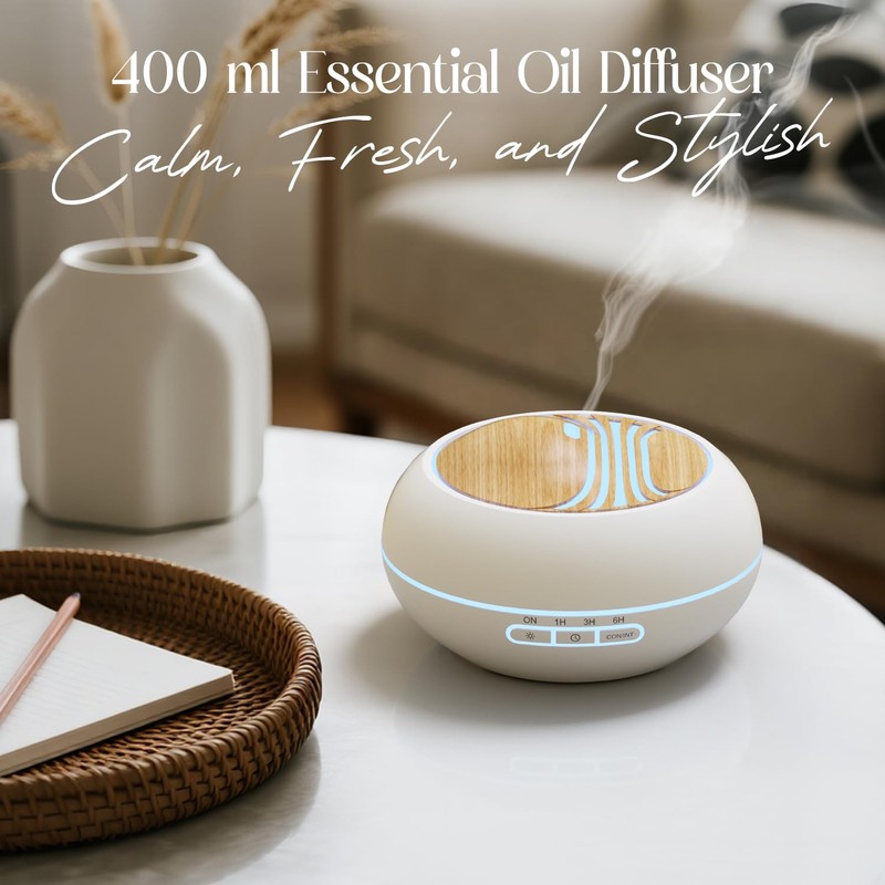 SALKING Essential Oil Diffuser 400ml, Diffusers for Essential Oils with