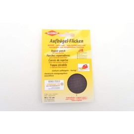 Kleiber Iron On Repair Patch for Fine Knit Textiles-40cm x 12 cm Size-Dark Grey, 40 x 12 cm