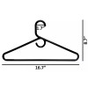 Unbranded Plastic Hangers HD Heavy Duty, 16 Pcs. Black Color,