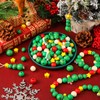 Landhoow 220 Pcs 0.6 Inch Christmas Wooden Beads for Christmas
